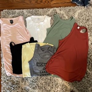 Bundle Lot of 9 XS Maternity Tank Tops Gap Old Navy and more